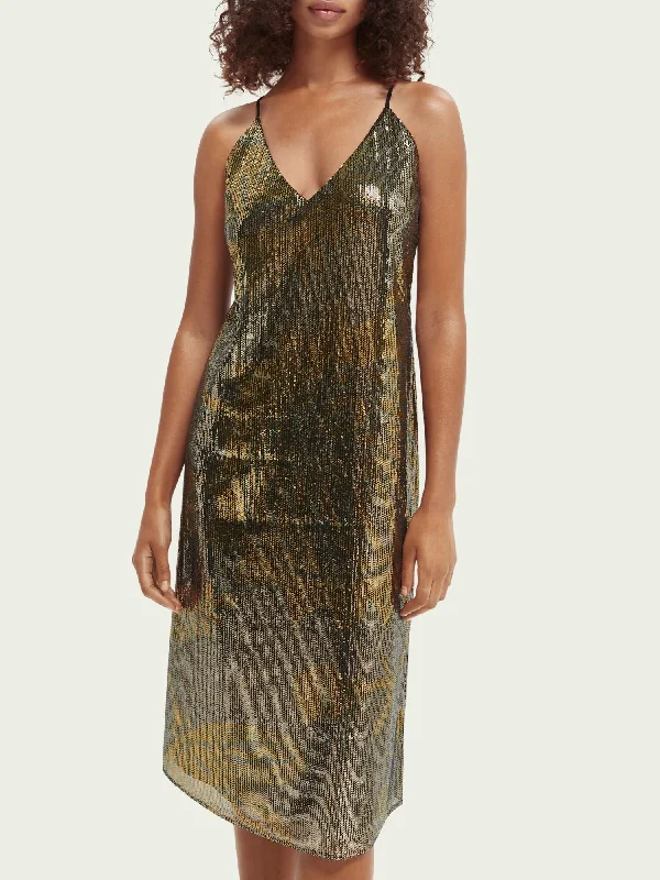 Reduced Prices textured dressScotch & Soda Sequined Slip Dress