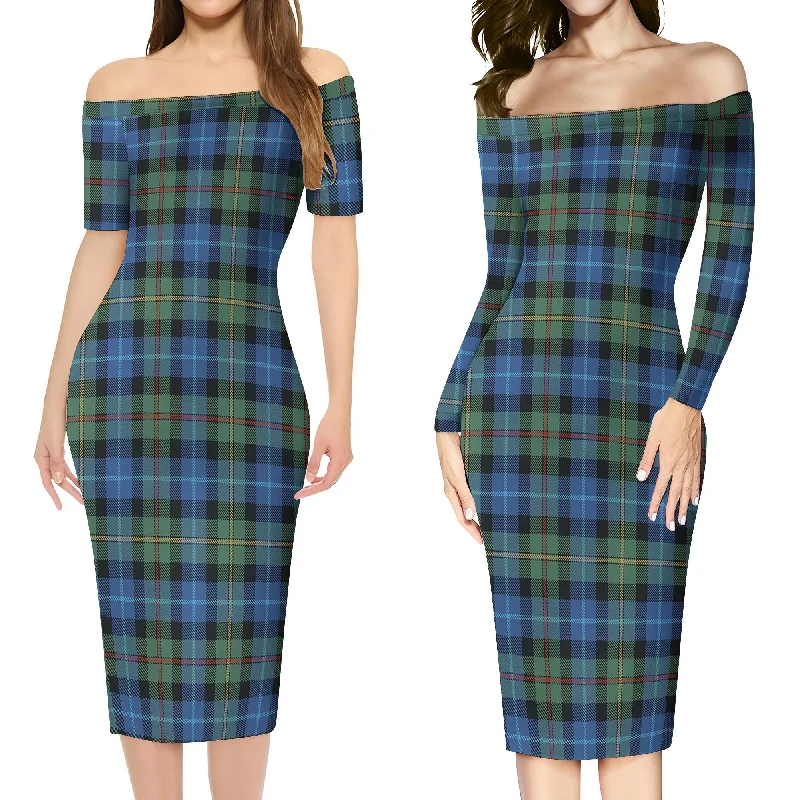 Discount Days Smith Ancient Tartan Off Shoulder Lady Dress