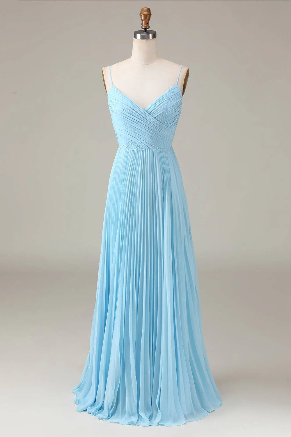 Quick Sale statement dressV-Neck Spaghetti Straps Chiffon A-Line Bridesmaid Dress