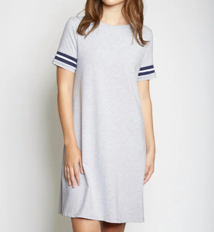 Extra Savings elegant shift dressFight On in Lt Gray/Navy