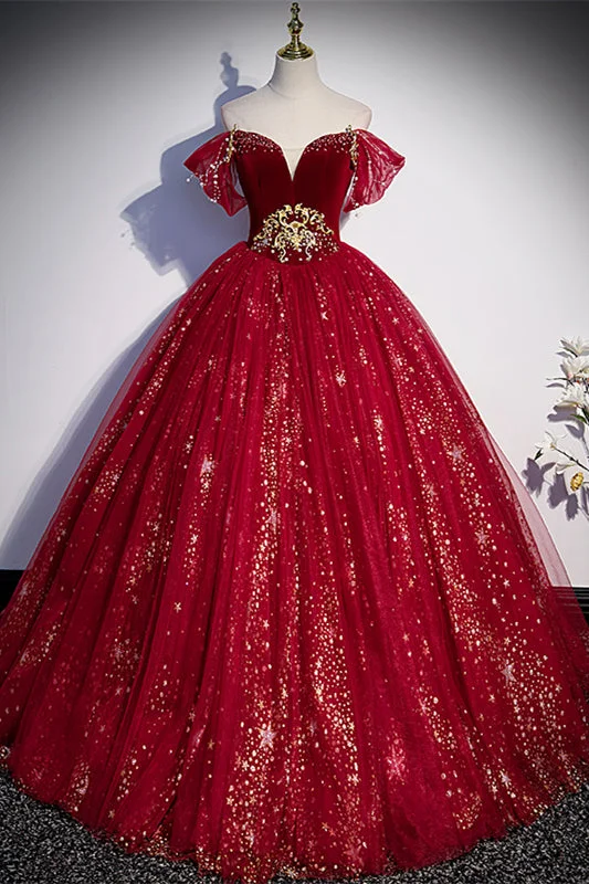 Price Drop Alert pleated maxi dressRed Off-the-Shoulder Lace-Up Tulle Long Formal Dress with Gold Adornment Price Drop Alert pleated maxi dressRed Off-the-Shoulder Lace-Up Tulle Long Formal Dress with Gold Adornment
