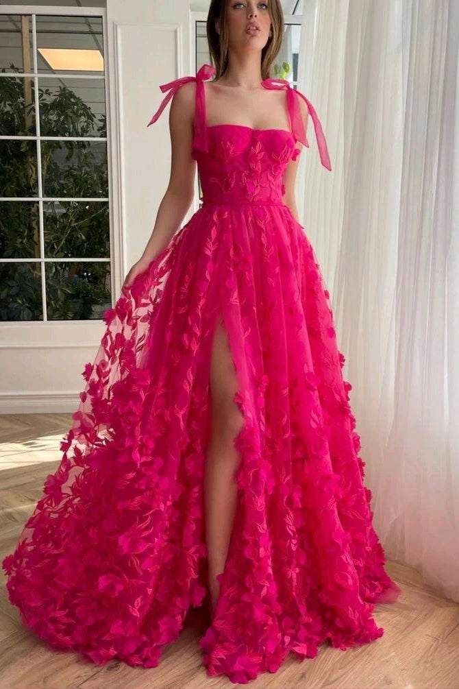 Today's Special structured dressElegant Tulle A-Line Square Sleeveless Appliques Prom Dress