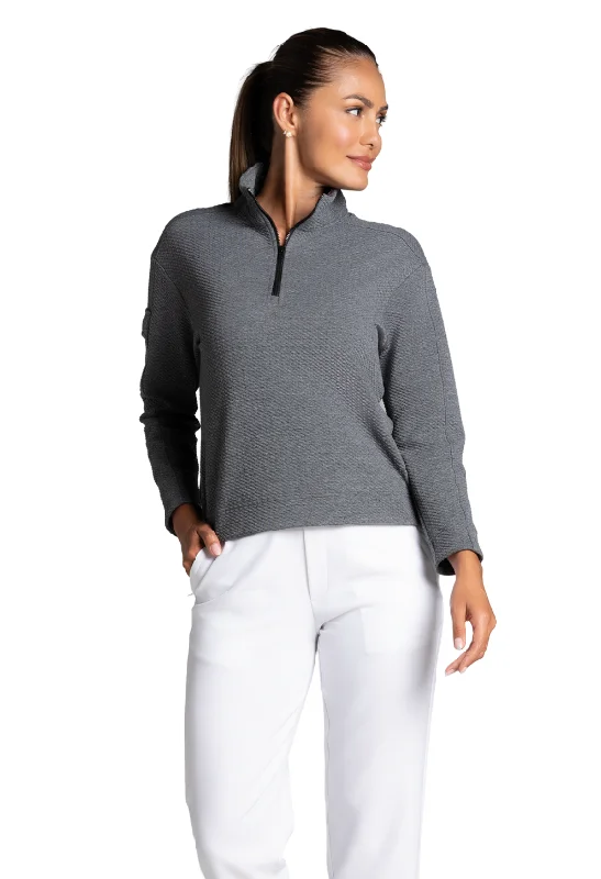 Online Only high-fashion coatSolid Popcorn Stitch 1/4 Zip Pullover - 42000