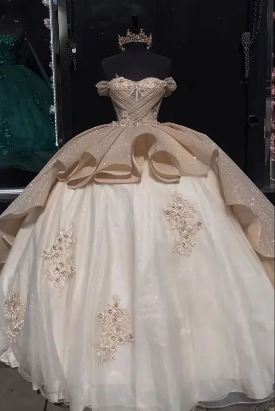Exclusive Access ruffle dressLuxury Quinceanera Dresses Applique Corset Ball Gown Prom Sweet 16 Dress Y4144