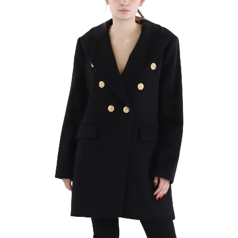 Limited Edition faux fur coatWomens Wool Midi Pea Coat