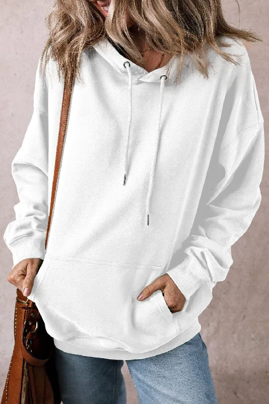 YEAR-End Clearance lightweight pullover hoodieperformance workout sweatshirtDrawstring Pocketed Long Sleeve Hoodie