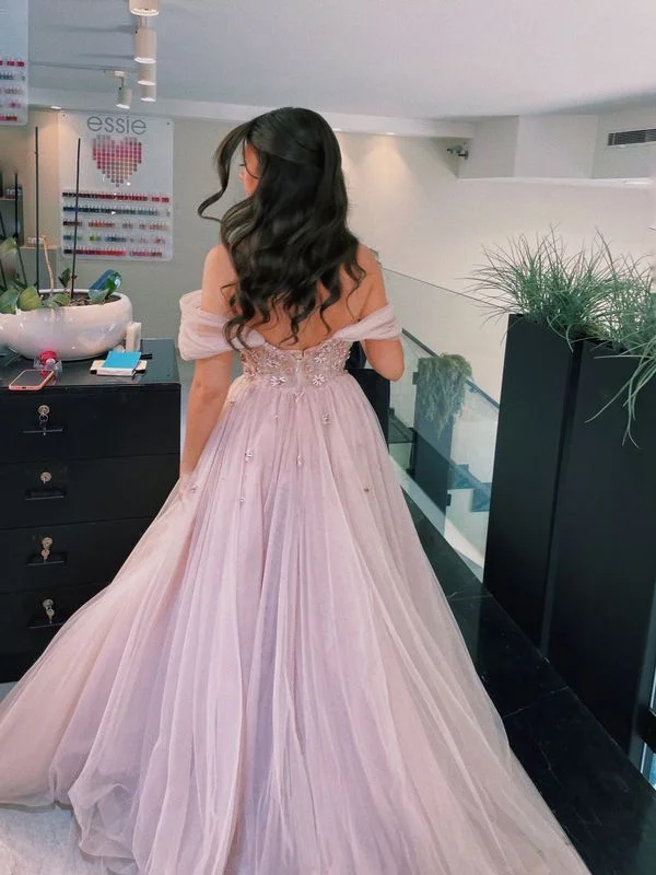Big Savings spaghetti strap dressA-line Tulle Prom Princess Dress,Elegant Ball Gown Y4120