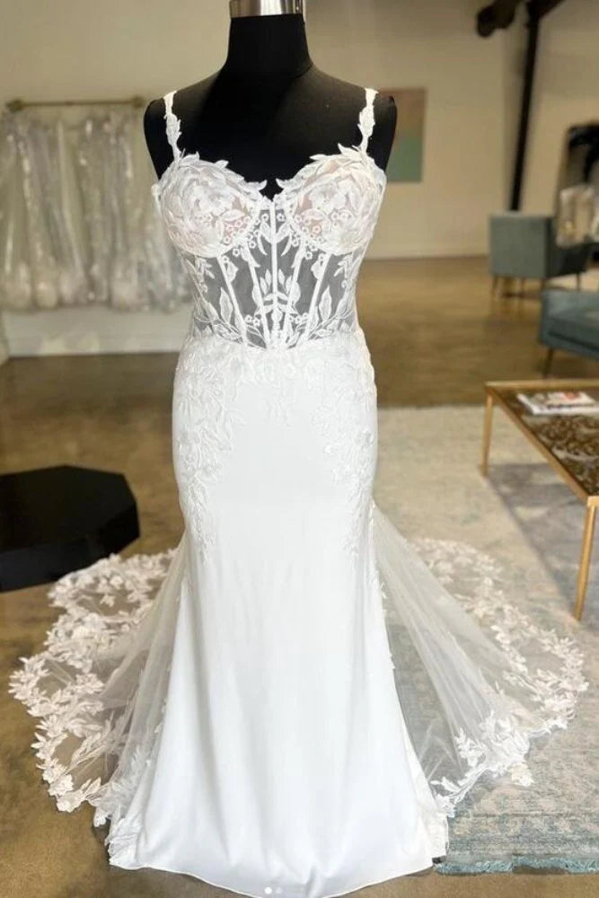 YEAR-End Clearance off-the-shoulder dressTrumpet Sweetheart Spaghetti Straps Sheer Empire With Train Wedding Dress YEAR-End Clearance off-the-shoulder dressTrumpet Sweetheart Spaghetti Straps Sheer Empire With Train Wedding Dress
