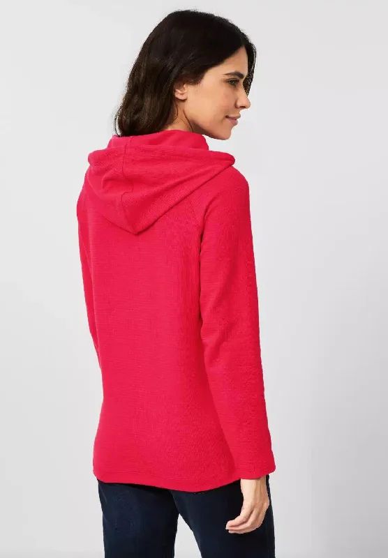 Great Deals zippered hoodieCecil Structured Light Hoodie, Hot Red