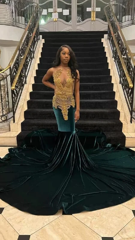 YEAR-End Sale chic slip dressProm dress mermaid,black girl prom dress,mermaid dress, African mermaid dress Y4339