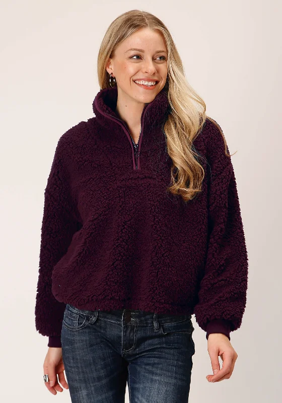 Customer Appreciation Sale fitted coatWOMENS CHARCOAL POLAR FLEECE PULLOVER