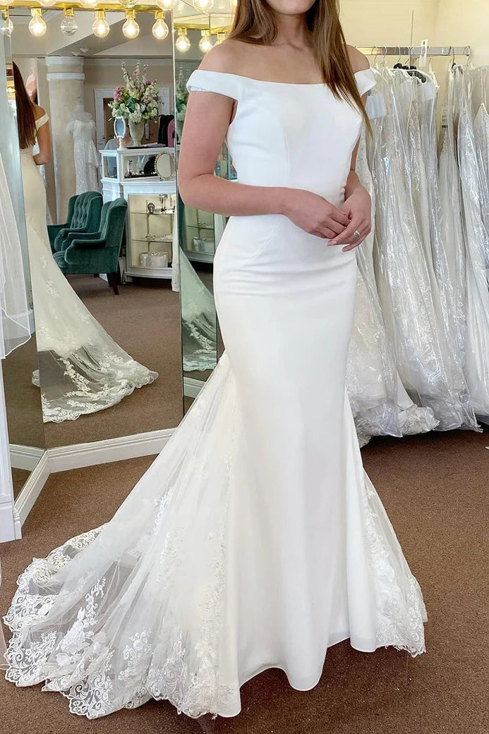 Special Discount elegant shift dressOff-Shoulder Sleeveless Empire Wedding Dress With Train Special Discount elegant shift dressOff-Shoulder Sleeveless Empire Wedding Dress With Train