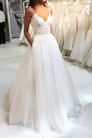 Instant Discount off-the-shoulder dressV-Neck Spaghetti Straps A-Line Two Tone Wedding Dress Instant Discount off-the-shoulder dressV-Neck Spaghetti Straps A-Line Two Tone Wedding Dress