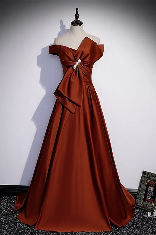 Great Deals casual dressTerracotta A-line Beaded Strapless Lace-Up Back Long Formal Dress with Bow Great Deals casual dressTerracotta A-line Beaded Strapless Lace-Up Back Long Formal Dress with Bow