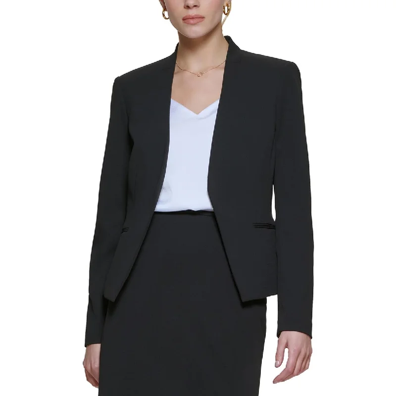 Factory Direct Sale sleek trench coatWomens Asymmetric Polyester Open-Front Blazer