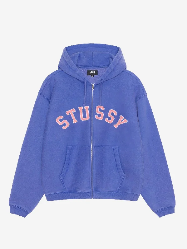 Closeout oversized hooded sweatshirtloose fit athletic hoodieStussy Graphic Zip Hood - Purple