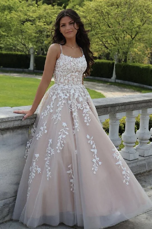 Price Rollback Pink Lace up Tulle Lace Long Princess Prom Dresses  Prom Gowns GJS113