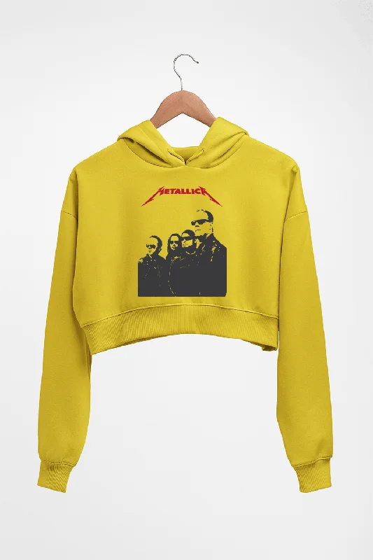 Best Seller zip-up hoodie for gymMetallica Crop HOODIE FOR WOMEN