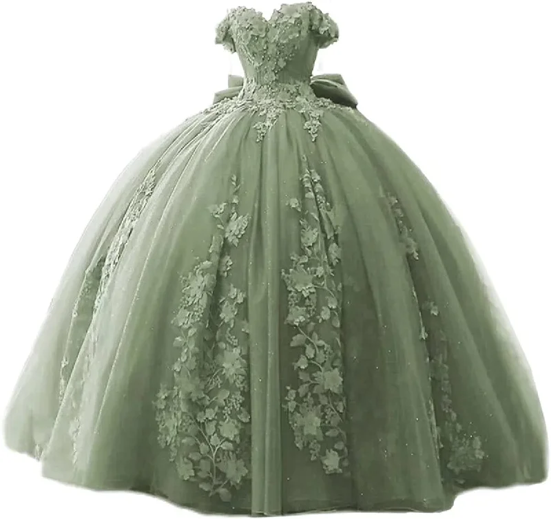Unmissable Offer one-shoulder dressNew Lace Quinceanera Dresses Applique Off Shoulder Sweet 16 Dress Ball Gown Y4340