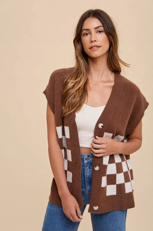 Take Advantage cozy pullover hoodiestylish training hoodieAnnie Wear Checkered Button Down Short Sleeve Cardigan