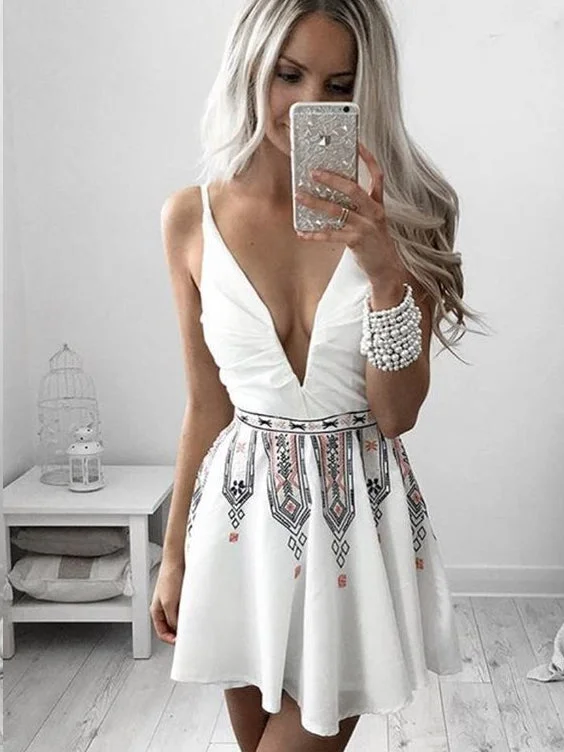 Limited Availability Simple Homecoming Dresses A Line Spaghetti Straps Short Prom Dress Party Dress JK620