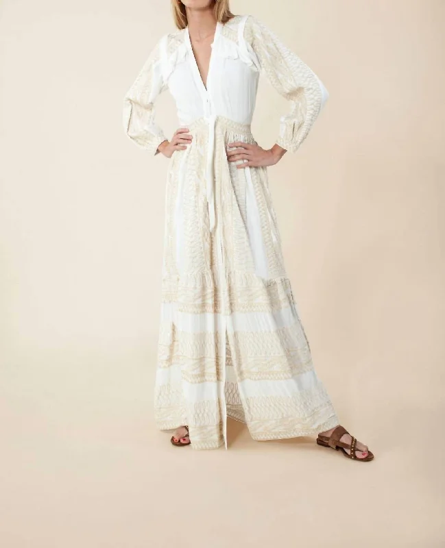 Savings Galore elegant maxi dressLong Dress in Ivory