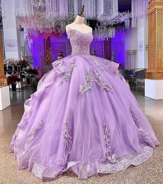Price Drop Alert summer dressPurple Ball Gown Prom Dresses Long Sexy Prom Dress Y4366