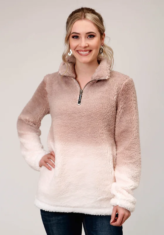 Daily Deals warm jacketWOMENS POLAR FLEECE  DIP DYE PULLOVER