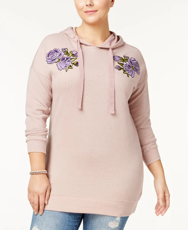 Flash Sale performance hooded sweatshirturban activewear hoodieNo Comment Trendy Plus Size Embroidered Hoodie