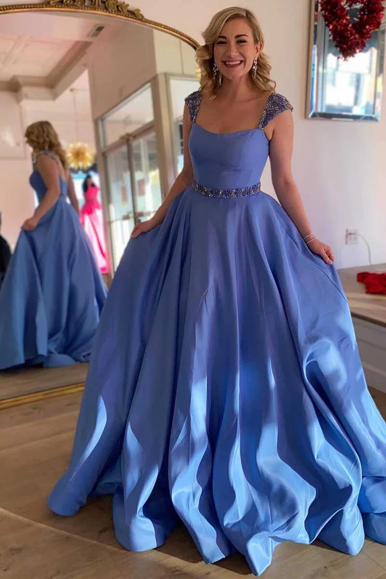 Massive Deals draped dressElegant Satin A-Line Off-Shoulder Empire Beaded Prom Dress