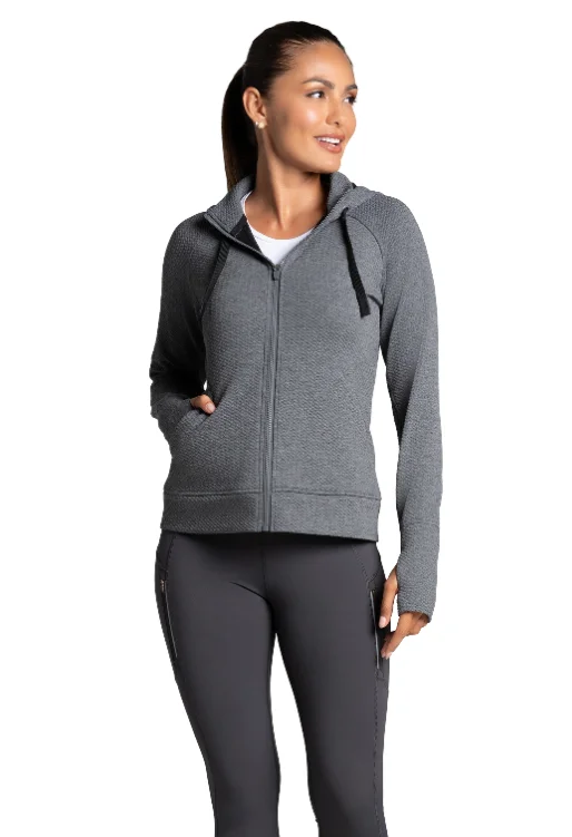 Buy More, Save More oversized coatSolid Popcorn Stitch Zip Hoody Jacket - 38000