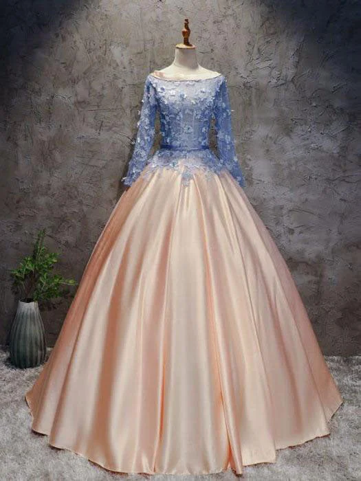 Amazing Deals Beautiful Prom Dresses Scoop Sexy Ball Gown Prom Dress Lace Evening Dress JKL481