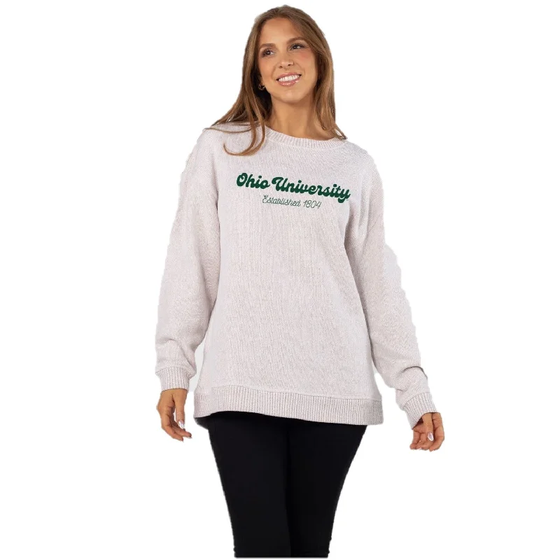 Steals and Deals sporty hoodiesmooth fit athletic sweatshirtOhio Bobcats Women's Chicka-D Warm-Up Crewneck