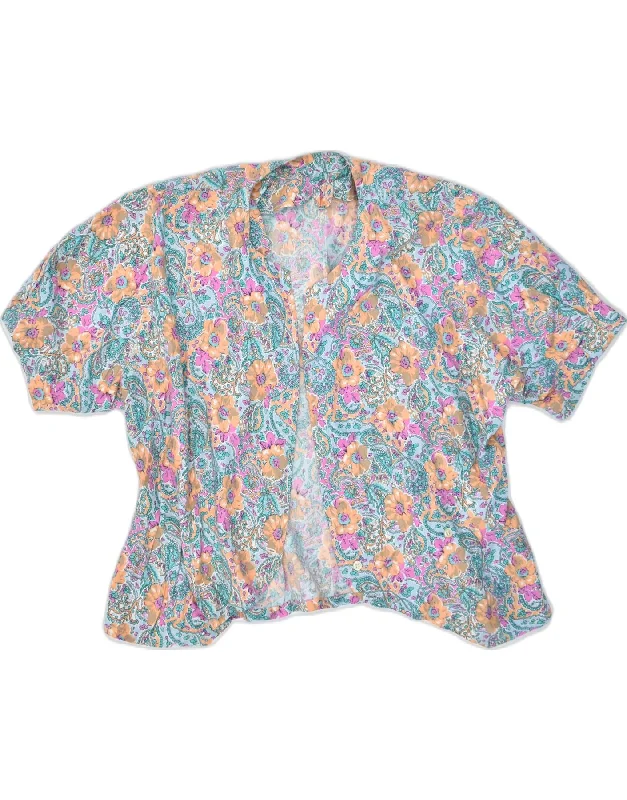 Massive Deals oversized pullover sweatshirtVINTAGE Womens Cardigan Top UK 18 XL Multicoloured Floral