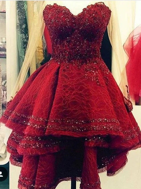 Special Discount Sparkly Homecoming Dresses Lace Sweetheart Beautiful Short Prom Dress Party Dress JK716
