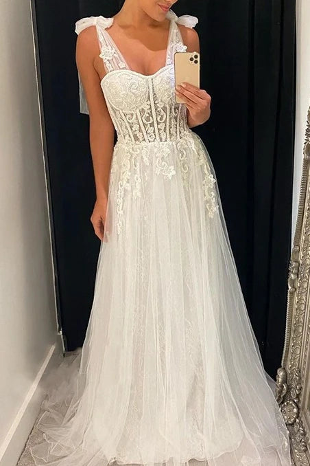 Exclusive Deal comfy dressSweetheart Sleeveless Empire Tulle A-Line Wedding Dress