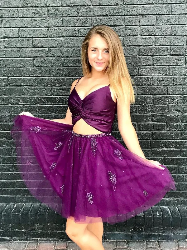 Price Drop Beautiful Homecoming Dresses A-line Sparkly Short Prom Dress Beading Party Dress JK824