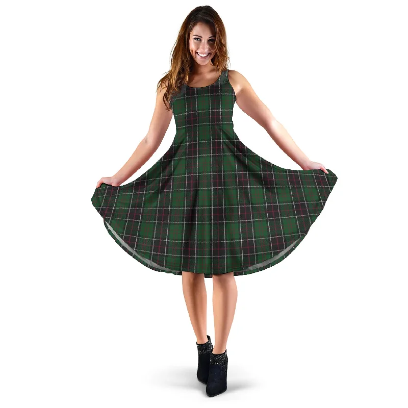 Hot Deal Sinclair Hunting Tartan Sleeveless Midi Womens Dress