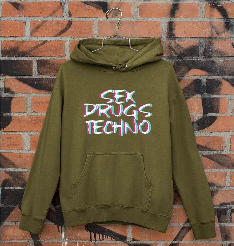 Must-Have Deals performance hooded sweatshirtSex Drugs Techno Unisex Hoodie for Men/Women