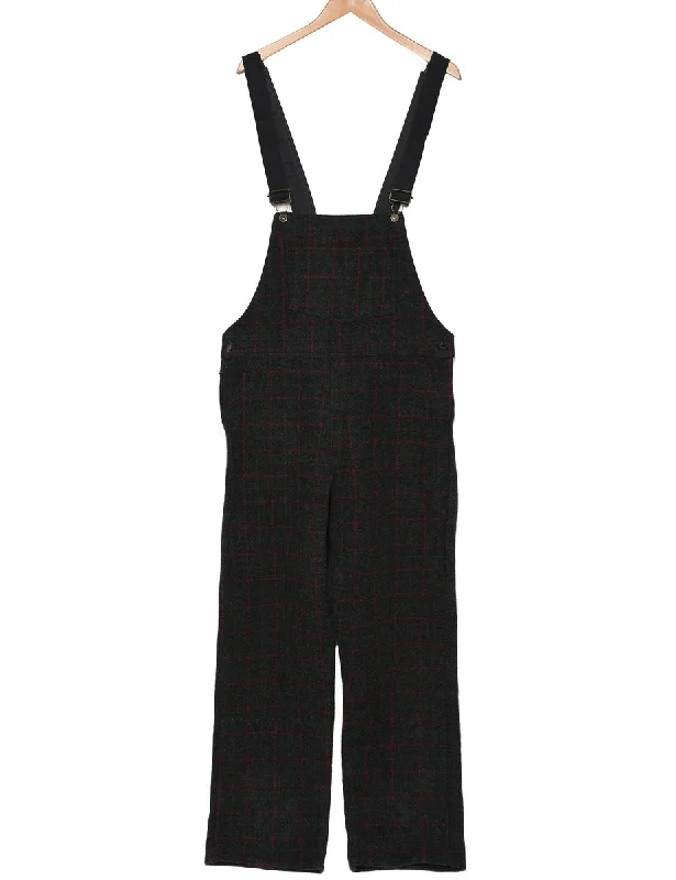 Quick Sale fashionable quilted coatChecked Black & Red Dungarees - W40 L31