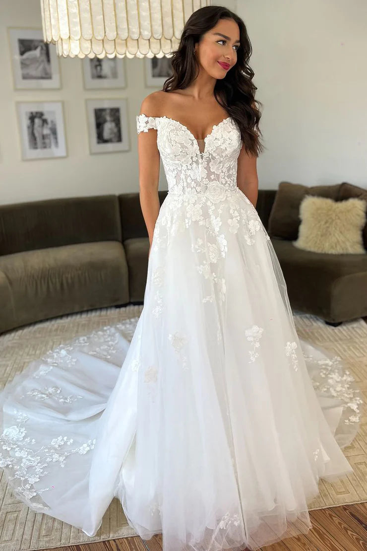 Epic Deals form-fitting dressOff-Shoulder Sleeveless Empire Lace Wedding Dress With Train Epic Deals form-fitting dressOff-Shoulder Sleeveless Empire Lace Wedding Dress With Train