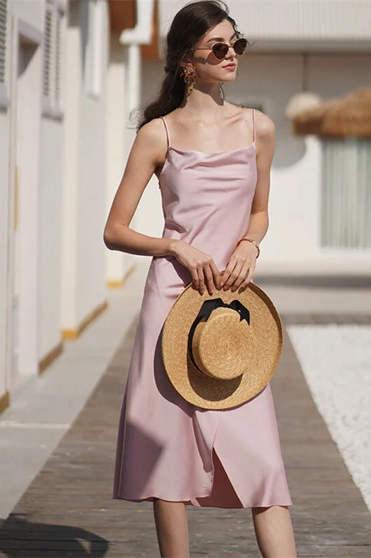 Get It Before It’s Gone party dressPink Knee Length Slip Dress