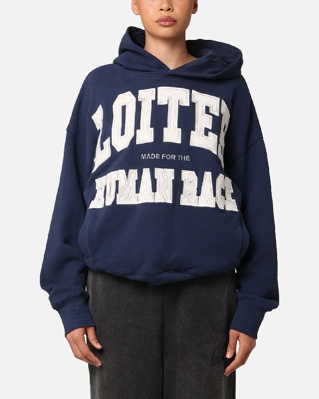Best Bargains retro hoodieLoiter College Dropout Hoodie Navy