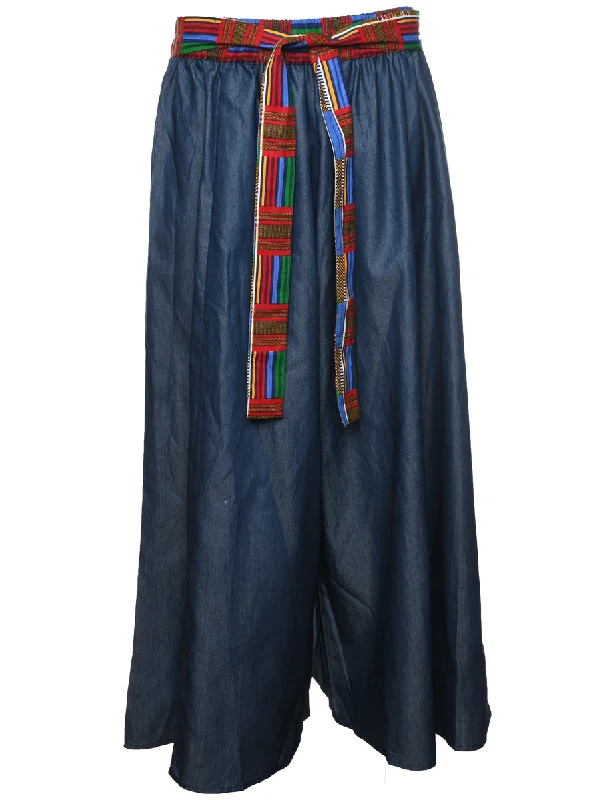 Final Markdown outdoor coatWide-Leg Denim Contrast Belt Trousers - W29 L25