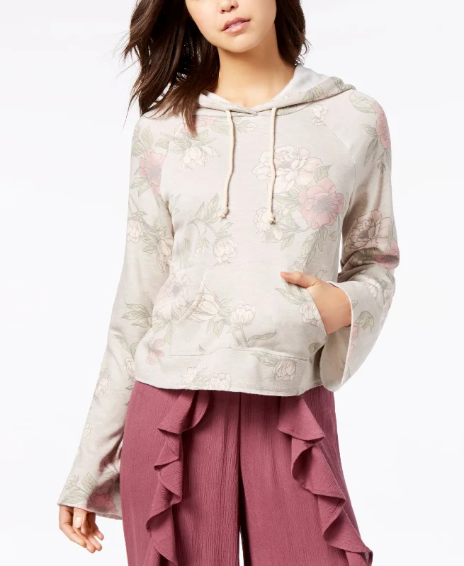 Big Discounts cozy hooded sweatshirtminimalist gym sweatshirtAmerican Rag Juniors Printed Bell Sleeve Hoodie