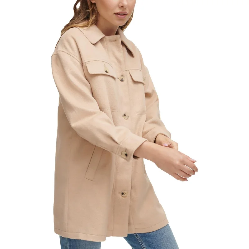 Super Sale sleek jacketPetites Womens Collar Pocketed Soft Shell Jacket