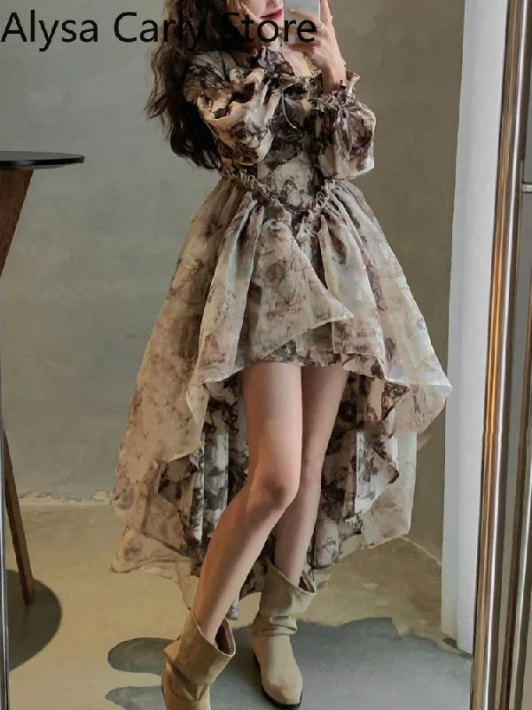 Factory Direct Sale cozy coatAutumn Floral Fairy Dresses for Women 2022 Luxury Designer Slim Korean Princess Dresses Female Chic Elegant Casual Party Dresses Factory Direct Sale cozy coatAutumn Floral Fairy Dresses for Women 2022 Luxury Designer Slim Korean Princess Dresses Female Chic Elegant Casual Party Dresses