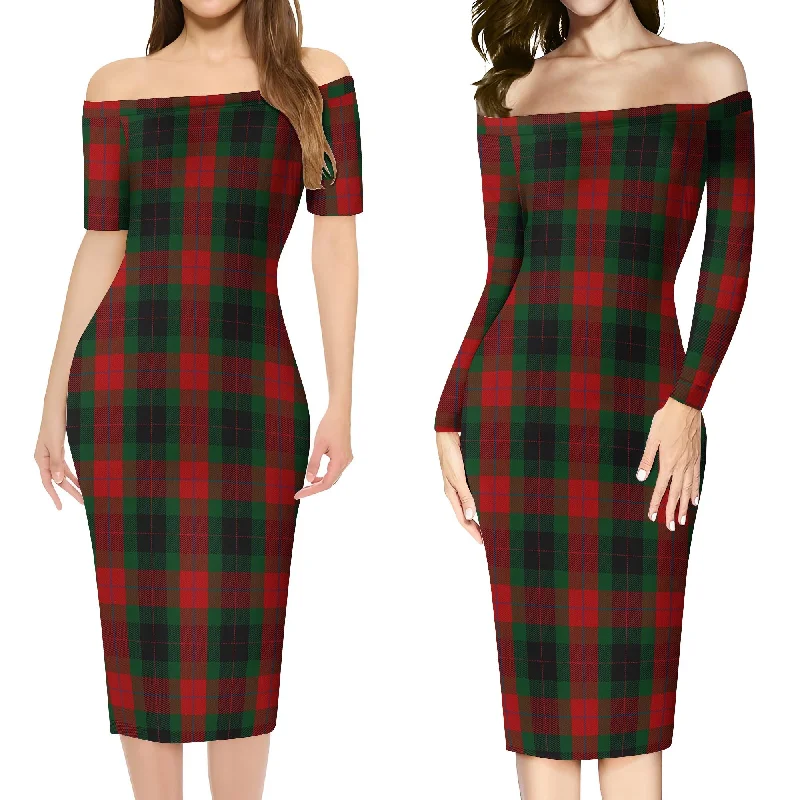 Sale Event Skene of Cromar Black Tartan Off Shoulder Lady Dress