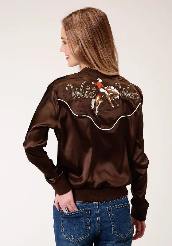 Lowest Price windbreaker jacketWOMENS SATIN POLY BOMBER JACKET