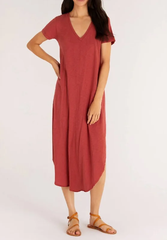 Year-End Clearance summer floral dressReverie Dress in Rouge